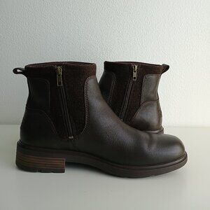 UGG Harrison Moto, Stout Leather (Espresso Brown), Size Women 12